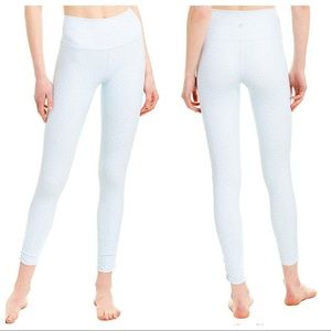 Betsey Johnson blue polka dot high rise leggings